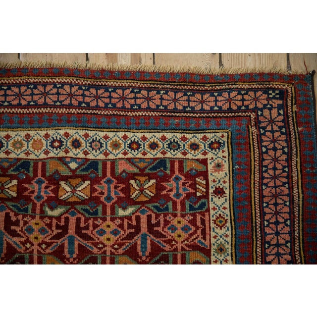 Antique Caucasian Square Rug - 3'11" X 5'1" For Sale - Image 12 of 13