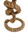 Rope knot and jute table lamp with burlap lampshade.