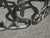 Vintage Spanish Style Cast Iron Three Panel Ornate Black Fireplace Screen For Sale - Image 17 of 18