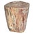 Andrianna Shamaris Coral Toned High Quality Petrified Wood Side Table For Sale