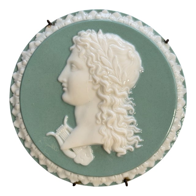 Cameo Medallion Portrait from Jasperware, 1880s For Sale