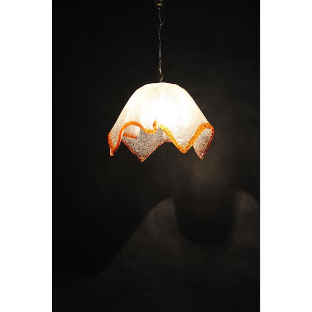 Red Large Murano Glass Pendant Light, Italy, 1980s For Sale - Image 8 of 11