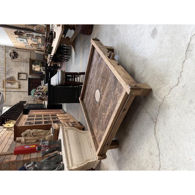 Large Early 20th Century Wine Press Coffee Table For Sale - Image 5 of 11