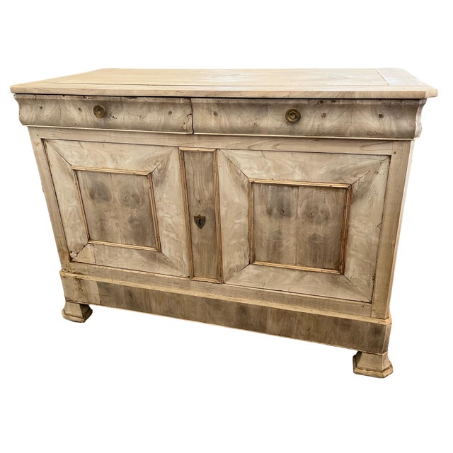 Italian Carlo X / Louis Philippe Bleached Walnut Buffet, 19th Century For Sale - Image 13 of 13