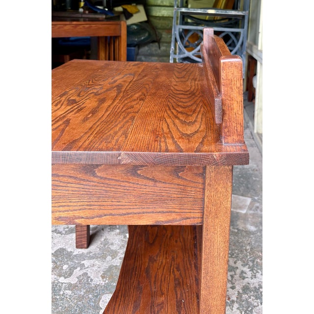 Early 20th Century Stickley Brothers Style Mission Oak Postcard Desk For Sale - Image 12 of 12