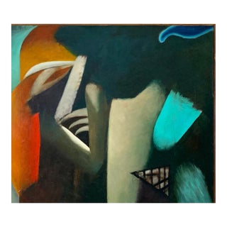 1994 "Vivid Memories" Abstract Oil Painting on Canvas Chicago Academy of Fine Art For Sale