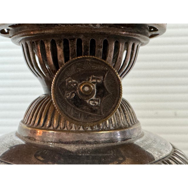 Early 20th Century Rowan, Evans & Sons Converted Kerosene Lamp For Sale - Image 9 of 12