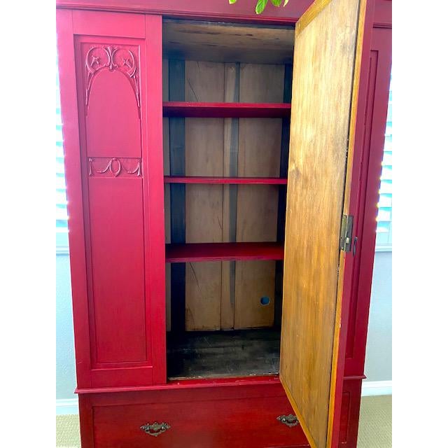 Edwardian Art Nouveau Armoire For Sale - Image 4 of 11