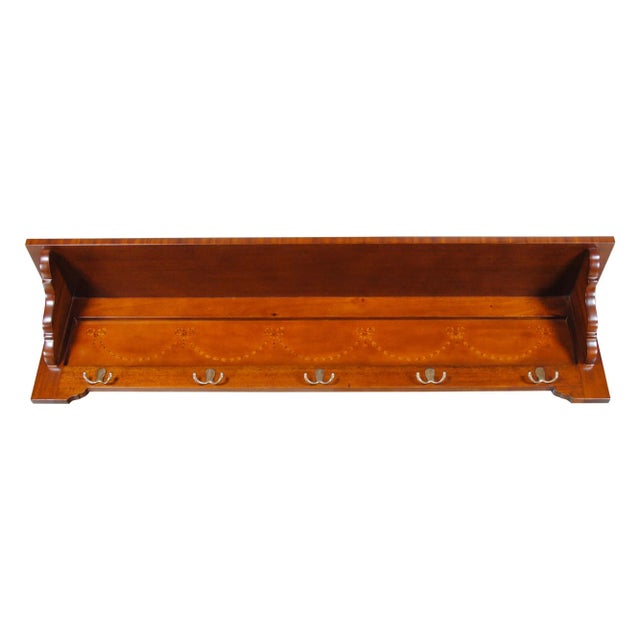 Wood Niagara Furniture Mahogany Coat Rack Shelf For Sale - Image 7 of 9