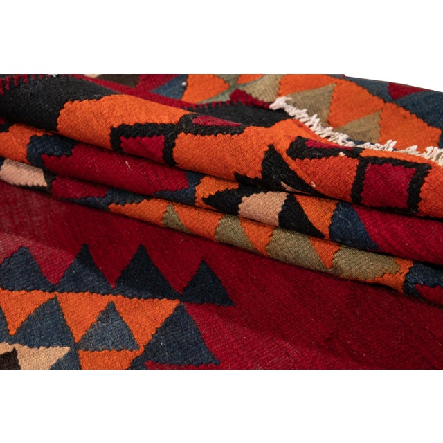 Mid-20th Century Vintage Kilim Rug 5' 2" X 12' 7'' For Sale - Image 11 of 13