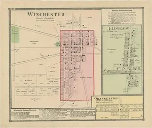 Antique Map of Winchester, Eldorado and Orangeburg, 1871