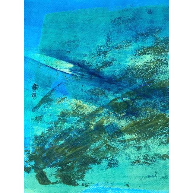 Abstract Patricia Zippin "Pond Water 1" 1980s Abstract Original Painting For Sale - Image 3 of 6