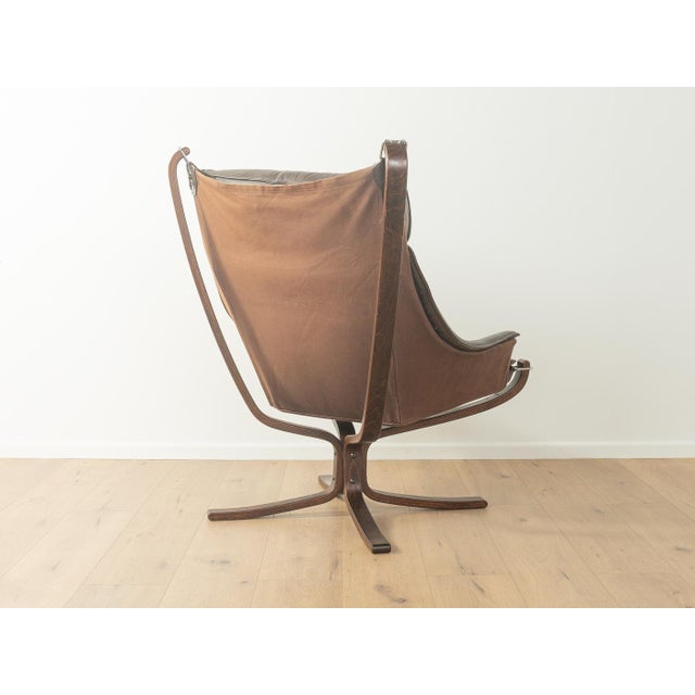 Wood Set of Vintage Falcon Armchair and Footstool by Sigurd Ressell for Vatne Møbler, 1970s For Sale - Image 7 of 14