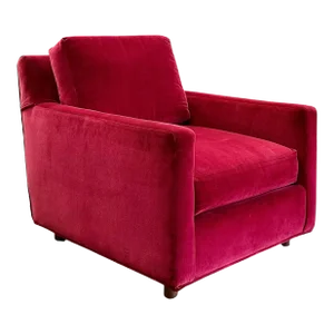 1960s Modern Lounge Chair in Velvet