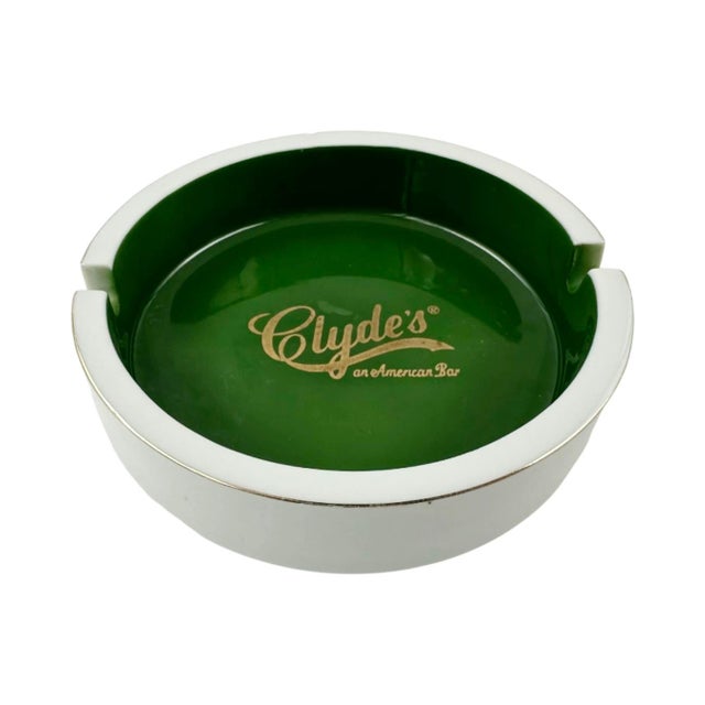 Ceramic Vintage Clyde's Restaurant Bar Washington, DC Porcelain Ashtray For Sale - Image 7 of 10