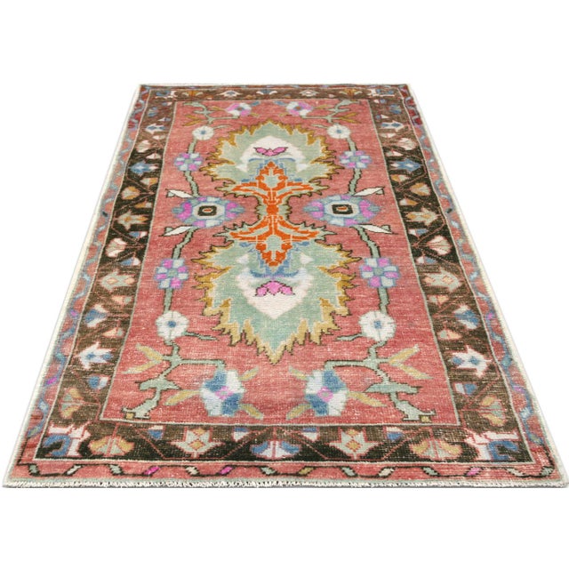 1960s Turkish Oushak Rug For Sale In Los Angeles - Image 6 of 6