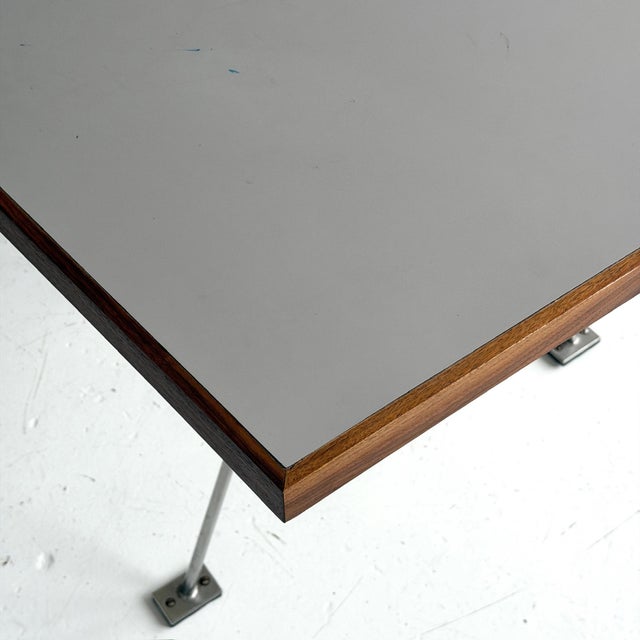 1950s Two Sided Executive Walnut Desk For Sale - Image 11 of 12