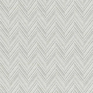 Sample - Schumacher Davis Fabric in Feather Grey For Sale
