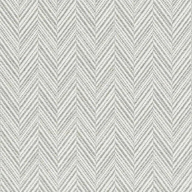 Sample - Schumacher Davis Fabric in Feather Grey For Sale
