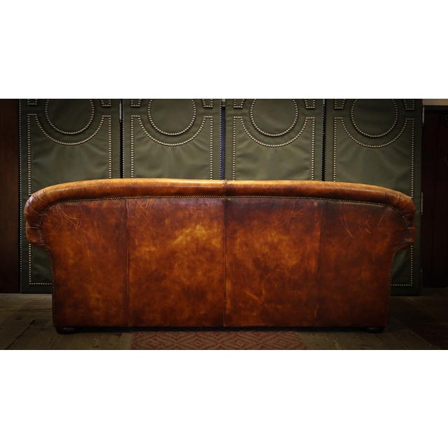 Large George Smith Two-Seater Club Sofa in Leather, 2010s For Sale - Image 13 of 18