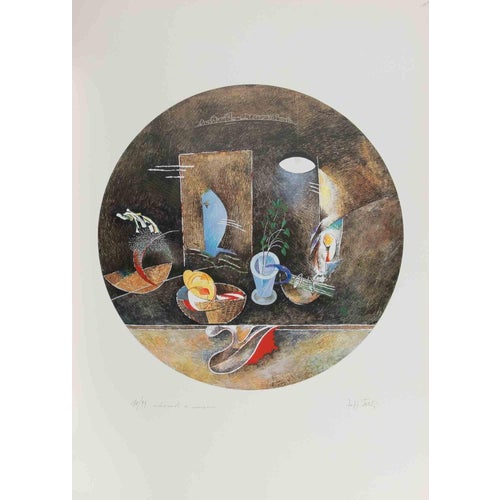 Mariangelo Zappitelli, Still Life, Lithograph, 1980s For Sale