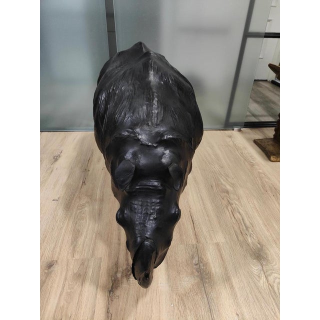 Large Leather Rhinoceros, 1950s For Sale - Image 14 of 18