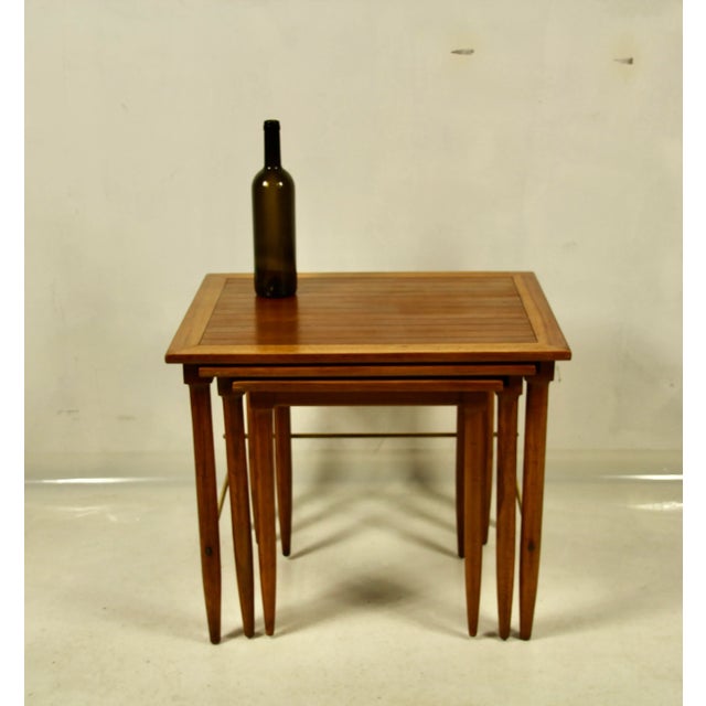 Oh hey, thanks for looking selling these Tomlinson furniture, nesting tables, mid century, modern in mahogany in very nice...