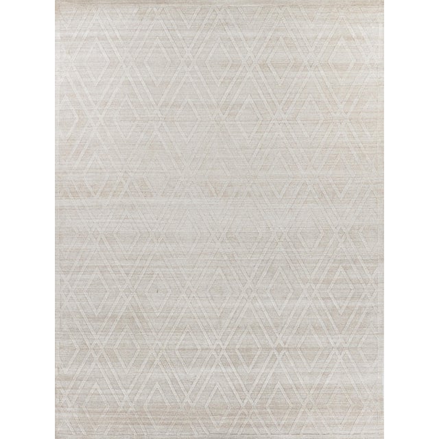 Exquisite Rugs Basildon Handmade Bamboo Silk & Cotton Beige Rug-12'X15' For Sale In Los Angeles - Image 6 of 6