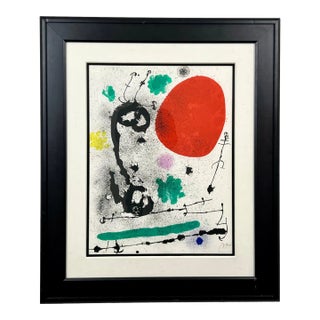Joan Miro Migratory Bird Printed by Mourlot, Maeght 652 Hand Signed & Numbered 1970's For Sale