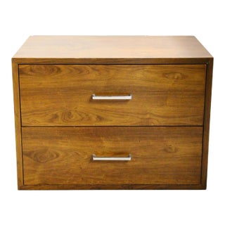 Mid-Century Modern Rosewood Two Drawer Footlocker Chest For Sale