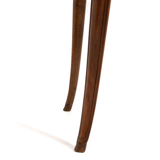 Antique French Walnut Coffee Cocktail Table Cabriole Leg Hoof Feet For Sale - Image 11 of 12