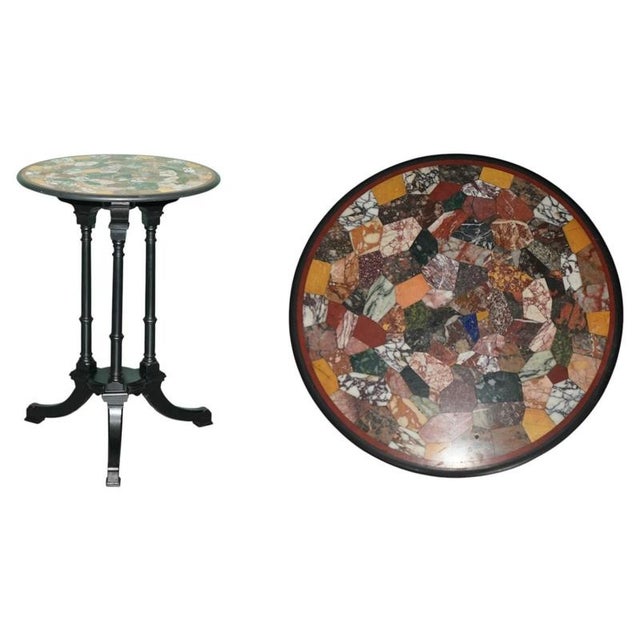Antique Victorian Aesthetic Movement Specimin Marble Occasional Side Table by Aeg, 1860 For Sale - Image 14 of 14