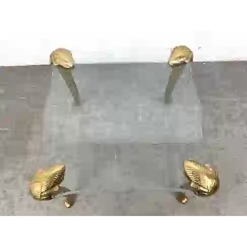 Mid-Century Modern 1970s Brass Glit Side Table in the Style of p.e. Guerin For Sale - Image 3 of 8