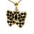 1970s Vintage 18k Gold Ruby Sapphire Butterfly Pendant For Sale - Image 5 of 12