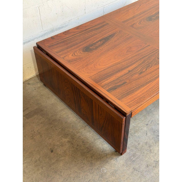 Vintage Danish Mid-Century Modern Rosewood Drop-Leaf Coffee Table 1960s For Sale - Image 9 of 10