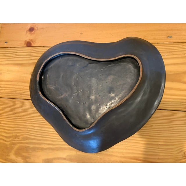 1950s Vintage Jean Austruy Heart Shaped Pottery Bowl For Sale - Image 5 of 8