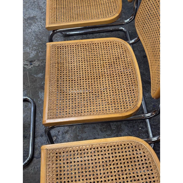 Late 20th Century Marcel Breuer Cesca Dining Chairs, Set of Four For Sale - Image 5 of 12