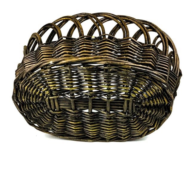 Vintage Extra Large French Fruit Flower Basket For Sale - Image 11 of 13