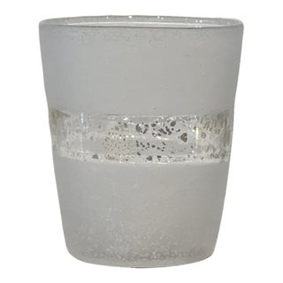 Contemporary Japanese Gold Leaf & Silver Leaf Glass Tumbler by Syoichiro Iwasawa - One-of-a-Kind For Sale