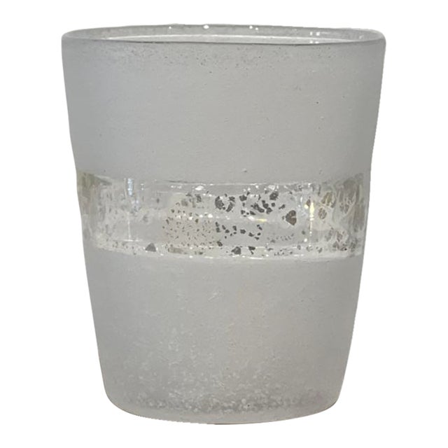 Contemporary Japanese Gold Leaf & Silver Leaf Glass Tumbler by Syoichiro Iwasawa - One-of-a-Kind For Sale