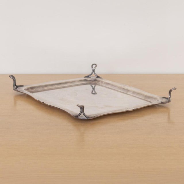 1940s French Silver Loop Tray For Sale In Los Angeles - Image 6 of 14