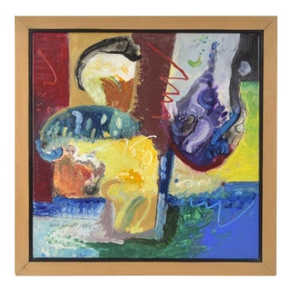 Luis Barreto Venezuelan Abstract Acrylic Painting, Signed & Dated 1999 For Sale