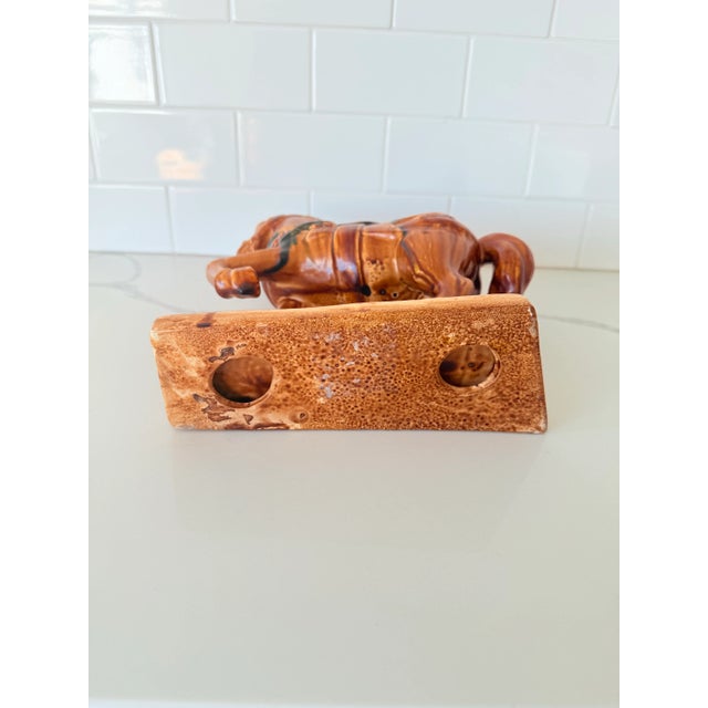 Brown Early 20th Century Ceramic Horse Figurine For Sale - Image 8 of 8