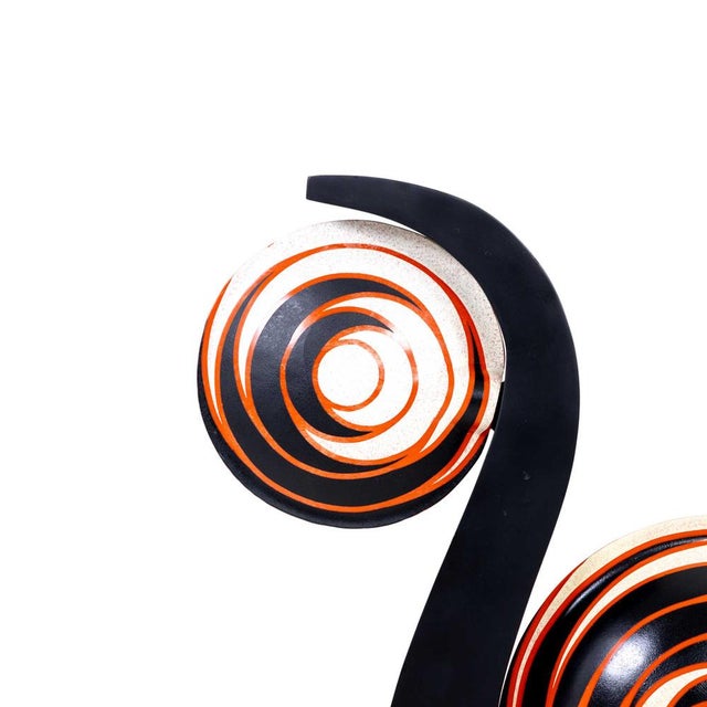 Large Italian Snail Shaped Table Lamp For Sale - Image 3 of 13