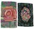 Vintage hand made in Lansing, Morgan County, Tennessee in the 1940s, a pair of country hooked textiles, one in a floral...