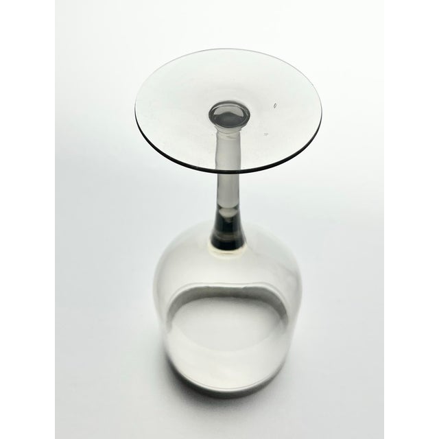 Glass 1970s Tiffin-Franciscan “Indigo” Claret Wine Glasses - Set of 7 For Sale - Image 7 of 7