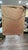 Beautiful vintage hand-stitched needlepoint artwork depicting a young woman in a flowing cream-colored gown with red...