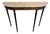 Mid-Century Italian Wooden Brass Console Table with Marble Top, 1950s For Sale