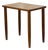 Vintage Mid-Century Modern Wood Side Table With Brass Corner Accents For Sale