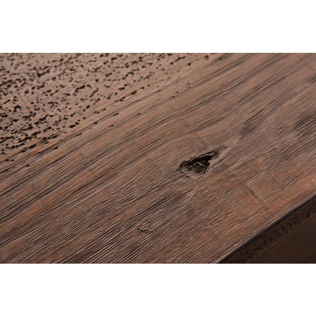 Rustic Greenview Weathered Gray 6 Drawer Coffee Table For Sale - Image 3 of 4